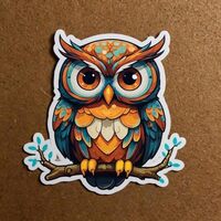 lobbster91.Sticker Owl Stickers 2in. Waterproof Vinyl Decals for Water Bottles Laptop Refrigerator L