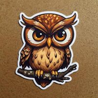 lobbster91.Sticker Owl Stickers 2in. Waterproof Vinyl Decals for Water Bottles Laptop Refrigerator L