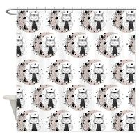 CafePress Boho Owl and Moon Gothic Decorative Fabric Shower Curtain