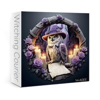 Halloween Magic Owl Flower Puzzles for Adults 1000 Pieces, Funny Bird Floral Art Jigsaw Puzzles, Imp