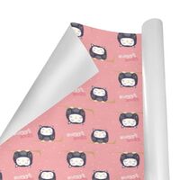 SEINDUS Gift Wrapping Paper Roll 58" X 23" ，Pattern Of Cute Owl Gift Wrap Paper Fade-Res