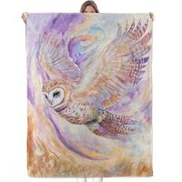 Bidesk Watercolor Owl Blanket Soft Cozy Flannel Throw Blanket, Warm Yet Lightweight Elegant Owls in 