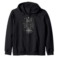 Origami Owl Constellation Geometric Sky Art Zip Hoodie