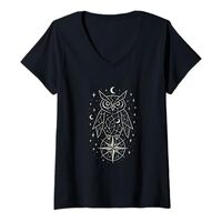 Womens Origami Owl Constellation Geometric Sky Art V-Neck T-Shirt
