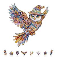 Wooden Puzzles for Adults, Unique Shaped Owl Jigsaw Puzzles,Magic Wooden Jigsaw Puzzles, Gifts for F
