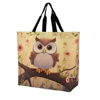 Cute Owl Shoulder Tote Bag, Casual Shopping Bags Handbag Large Shoulder Bag for Work Beach Travel An