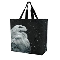 Snowy Owl And Stars Shoulder Tote Bag, Casual Shopping Bags Handbag Large Shoulder Bag for Work Beac