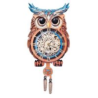 Jigfoxy 3D Wooden Puzzles for Adults Owl Clock, Mechanical 3D Puzzle Clock Building Kit- DIY Hobbies