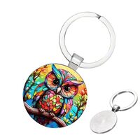 Owl Pendant Bulk - Bling Owl Shape Pendant Keychains,Lucky Charm Home Decoration Car Keyring Key Hol