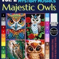 Majestic Owls Color by Number for Adults: Mystery Mosaic Pixel Art Book with Hexagon Grids (Volume 2