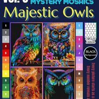 Majestic Owls Color by Number for Adults: Mystery Mosaic Pixel Art Book with Circle Patterns (Volume