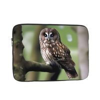WZYWHJ Brown Owl Prints Shockproof Portable Laptop Sleeve Case 15 inch for Men and Women Business Tr