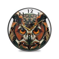 YJMYDDZ Wall Clock, Modern Large Wall Clocks Battery Operated 12 Inch Owl Pattern Silent Non-Ticking