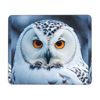 Snowy Owl Eyes Printing Large Gaming Mouse Pad, Computer Keyboard Mouse Mat Desk Pad for Gaming Room