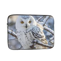 Laptop Sleeve 13 inch Sleeve for Women Men Winter White Owl Notebook Shockproof Laptop Case Carrying