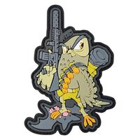 Patches for Backpacks, Funny Owl Warrior PVC Soft Rubber Patches Tactical Patches, Military Style Ho