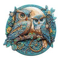 Wooden Puzzles for Adults - Embossed Owl Wooden Puzzle, Unique Shaped Owl Wood Jigsaw Puzzle for Adu