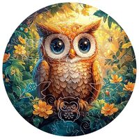 AEEKDOOK Wooden Puzzles for Kids Ages 4-6 - Cute Owl 50 Pieces Children Puzzles - Large Pieces Kids 