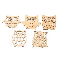 SHINEOFI 20PCS DIY Hollow-Out Owl Wood Slices for Crafting Unfinished Wooden Cutouts Assorted Owl De