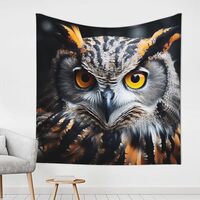 LHDGBWC Owl Head Portrait Tapestry For Bedroom Wall Hanging Decor Aesthetic Tapestries 60''