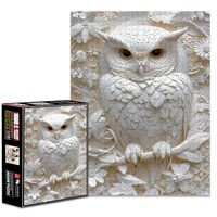 White Owl 1000 Pieces Jigsaw Puzzles for Adults Challenging Puzzle Perfect for Game Nights,Impossibl