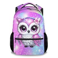 BEOIIBIRD Backpack for Girls, 17 Inch Owl Backpacks for Primary School, Cute Large Capacity Kids Boo