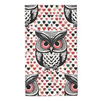 Gpkgsigt Love Owl Printing Towel Towels 27.5x16in Skin-Friendly Absorbent Fluffy and Soft for Bathro