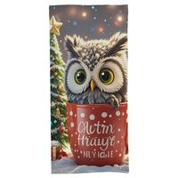 POTSCBVW Owl Cup Bath Towel, Quick Dry & Super Absorbent Beach Towels, Ultra Soft & Lightwei