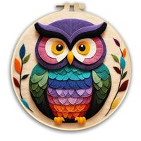 yesJRL Cute Owl Needle Felting Starter Kit, Beginner DIY Wool Craft Set with Accessories for Home De