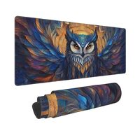 Owl Large Mouse Pad Extended Desk Pads Game Mouse Mat Non-Slip Keyboard Pad with Stitched Edges Wate