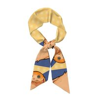 ZYMHCG Crooked Owl Long silk scarves are light and fashionable, suitable for autumn and winter, and 