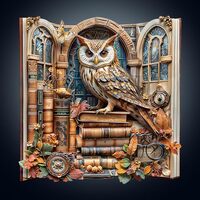 WOODBESTS Wooden Puzzles for Adults(195 Pieces-10.6 * 10.3in) Bookcase Owl Wood Puzzles Adult-Unique