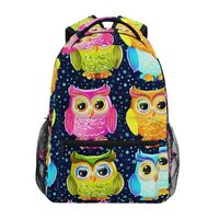 UMIRIKO Cute Bird Owl Blue Children's Backpack, Bookbag for Kids, School Bag for Teens Girls Bo