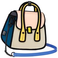 Original 2D Cartoon Crossbody Bag Purse (Owl), Jump From Paper Fun Novelty Cross Body Funny Purse fo