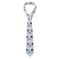 YYHWHJDE snowy owl eyes Prints Men's Necktie - Premium Polyester Fiber Tie for Business, Daily 