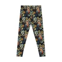 Owl Print Leggings, Colorful Bird Pattern Workout Pants, Trendy Festival Activewear, Funky Stretchy 