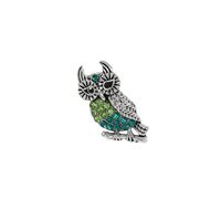 Cute Owl Brooch Pins for Women Delicate Elegant Animal Theme Multicolor Rhinestones Lapel Pin Brooch