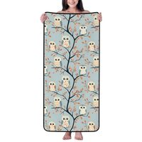 Cartoon Cute Owl 1 Print Bath Towels, Shower Towels for Bathroom, Highly Absorbent Soft Large Bath T