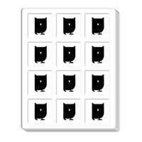 Retro Owl Clear Planner Stickers, 0.5 inch for Scrapbooking Arts Calendar Crafting 120-Pack