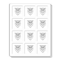Owl Clear Planner Stickers, 0.5 inch for Scrapbooking Arts Calendar Kids Crafting 120-Pack