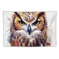 LFDSKCBR 60"x90" Modern Tapestry Wall Hanging Watercolor Cool Owl Head Tapestry Aesthetic 