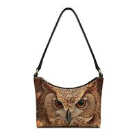 Rchsomd Owl Print Hobo Purses for Women Casual Crossbody Bag Leather Clutch Hobo Tote Bag with Zippe