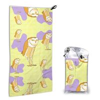 WXXWXD Standing Owl Printed Microfiber Quick-Drying Towel, Fast Drying and Water Absorption, Suitabl