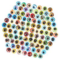 MAGICALCUTDIE 1box 200pcs Animal Eye Glass Cabochons 50 Style Dragon Eyes Glass Cabochons 6mm Cat Ow