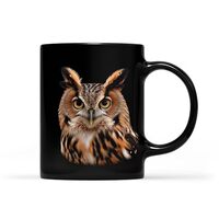 QEENLAMARTSY Great Horned Owl Head Owl Lover Coffee Mug, Gift For Men, Women, Coffee Cups 11oz - 15o