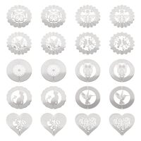 Spritewelry Stainless Steel Charms for Jewelry Making Silver Filigree Butterfly Heart Connector Char