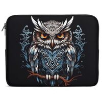 Owl Laptop Sleeve Case 15inch, Shockproof Protective Case, 10-17 Inch Computer Sleeve, Water Resista