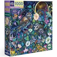 eeBoo Piece & Love: Moon Garden - 1000 Piece Puzzle - 23" Square Adult Jigsaw, Clara McAlli