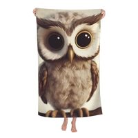 LKVNSWERT Cute Owl Bath Towel Super Soft Absorbent Bathroom Shower Towels Microfiber Beach Towels fo
