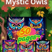Mystic Owls: Mindful Coloring for Grown-Ups